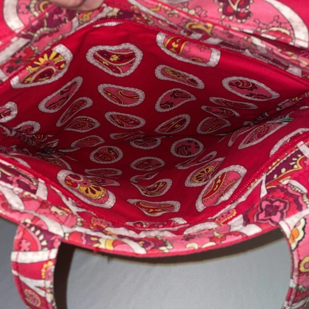 Vera Bradley Rosy Posies Laptop Tote Pink